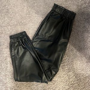 Black pleather pants